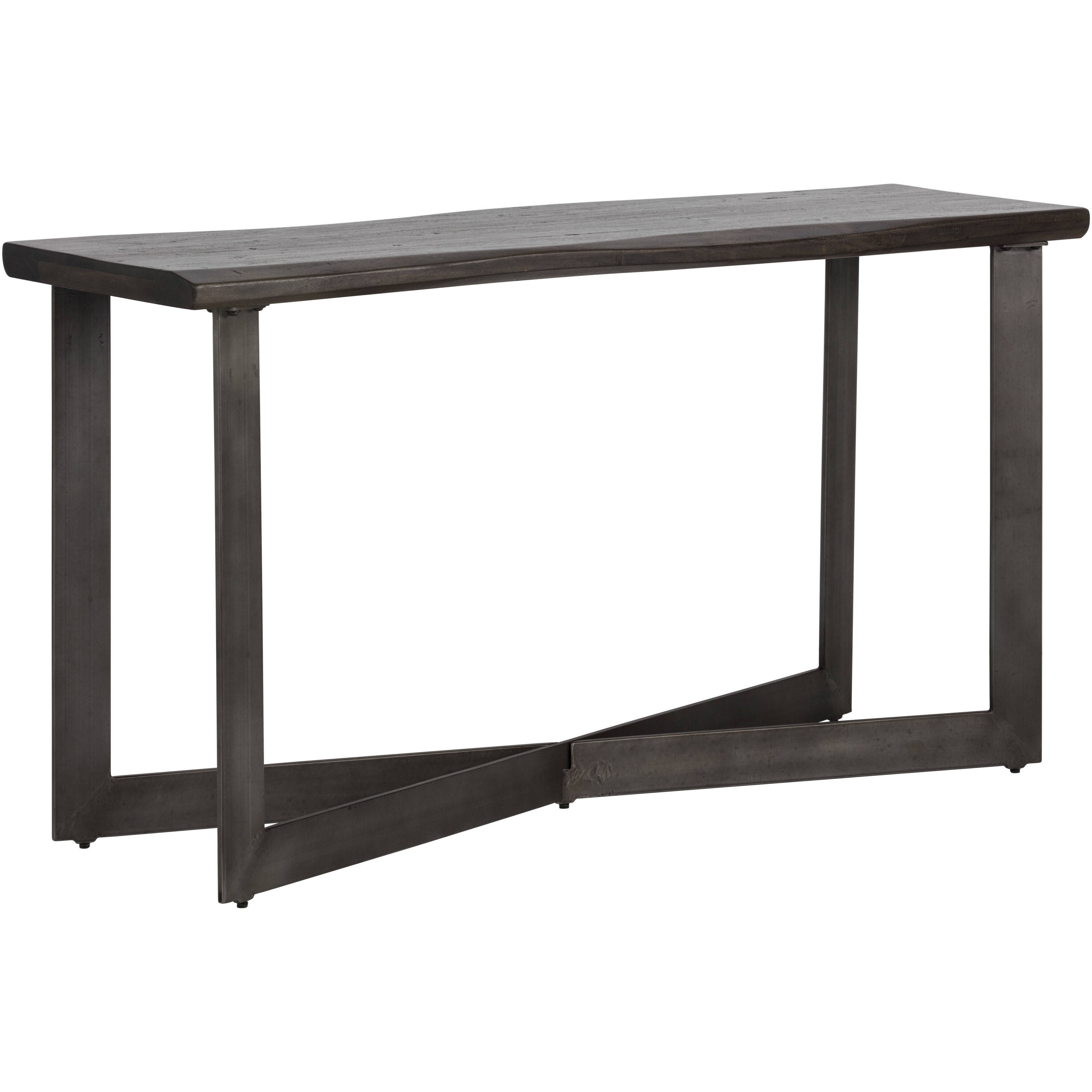Marley 56 X 18 inch Dark Brown / Antique Gunmetal Console Table